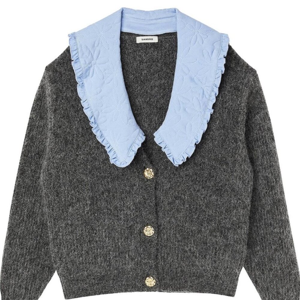 Sandro Barthelemy Collared Cardigan S - Picture 5 of 7